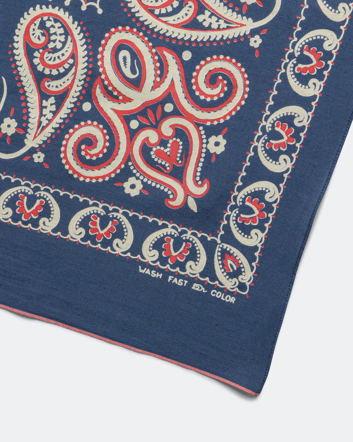 Fastcolor Selvedge Bandanna (SAMBO Paisley) 20x20 - Navy