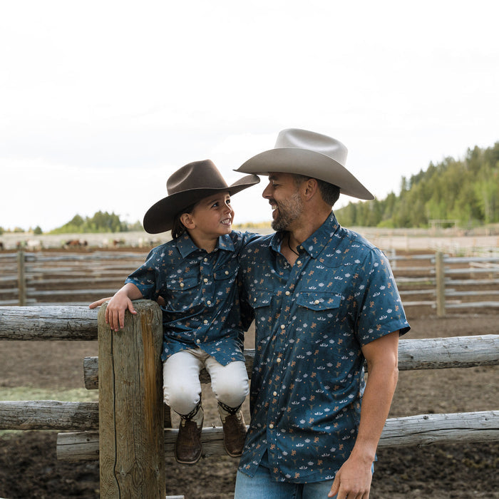 Father and Son Bundle - Performance Western Shirt - Desert Night