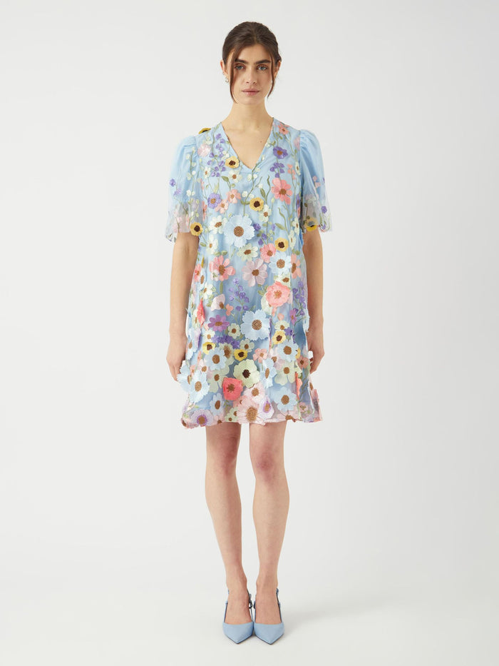 Faye Short Dress (Halogen Blue)