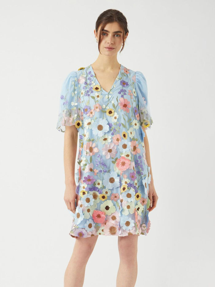 Faye Short Dress (Halogen Blue)