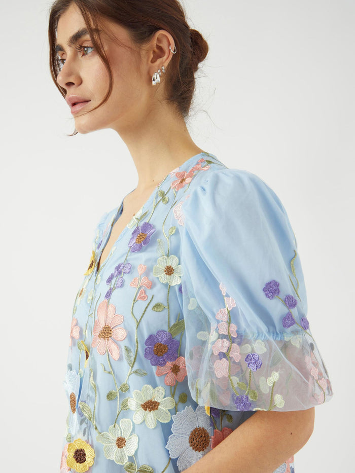 Faye Short Dress (Halogen Blue)