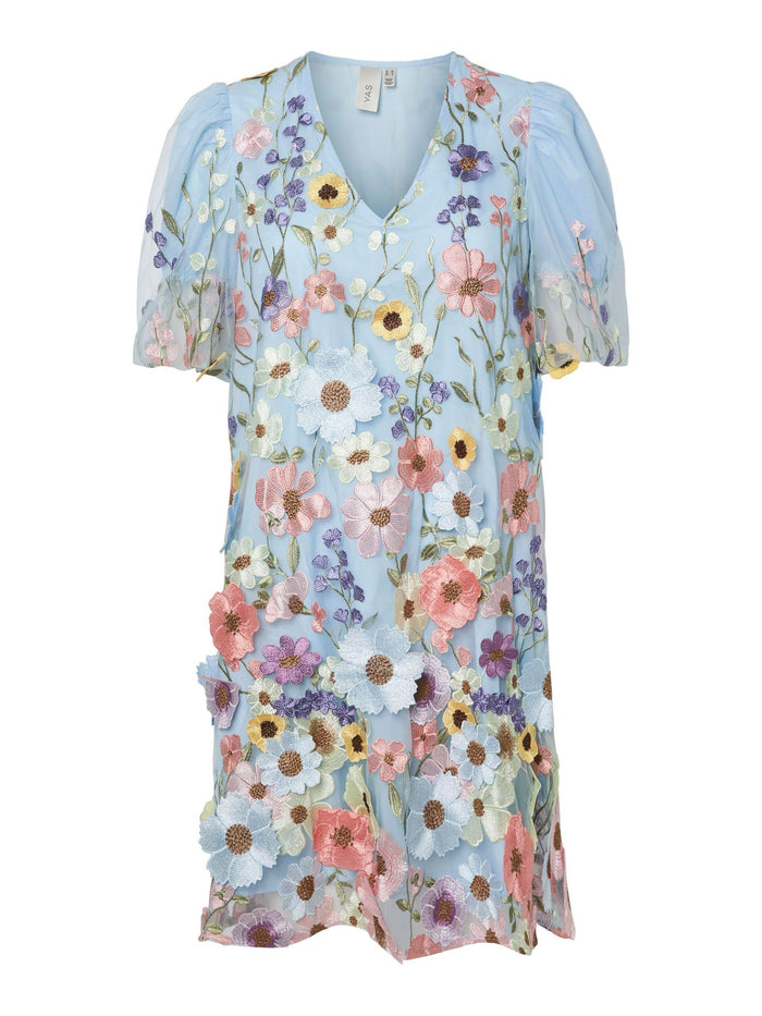 Faye Short Dress (Halogen Blue)