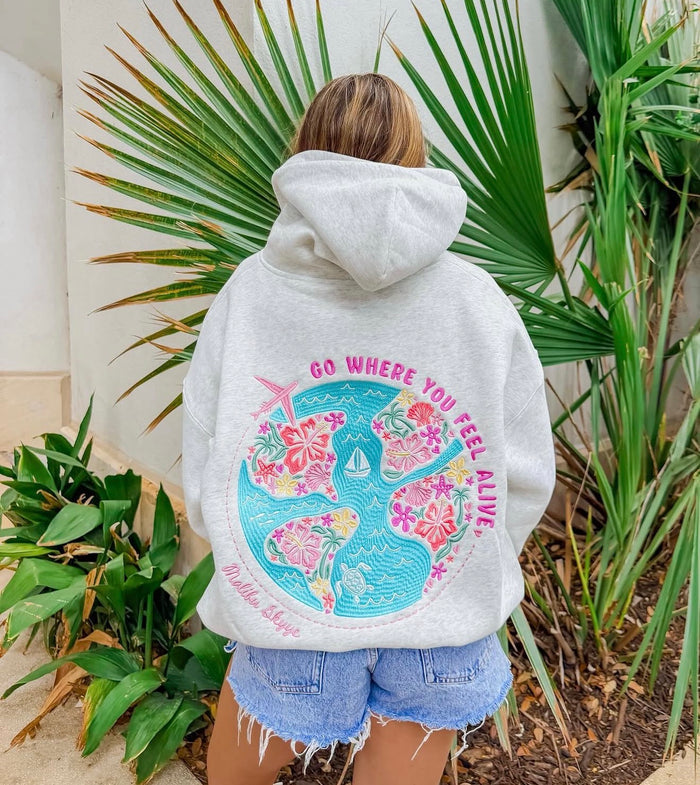 Feel Alive Hoodie - Heather Grey