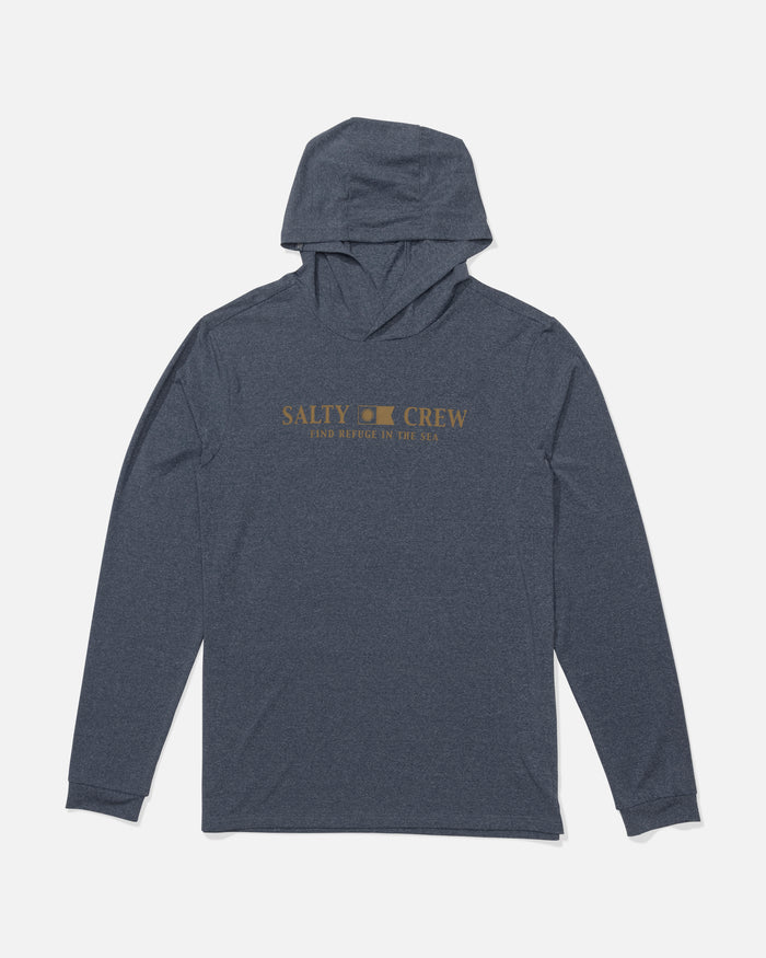 Flagship Hood Sunshirt - Navy Heather