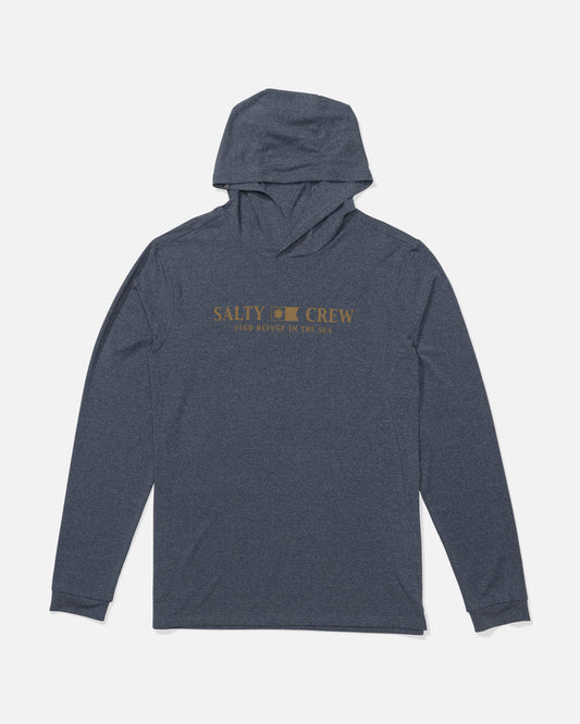 Flagship Hood Sunshirt - Navy Heather