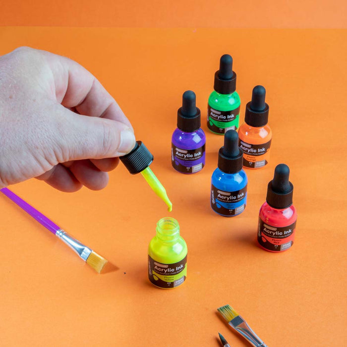 Fluoro Acrylic Ink Premium 6pc x 20ml