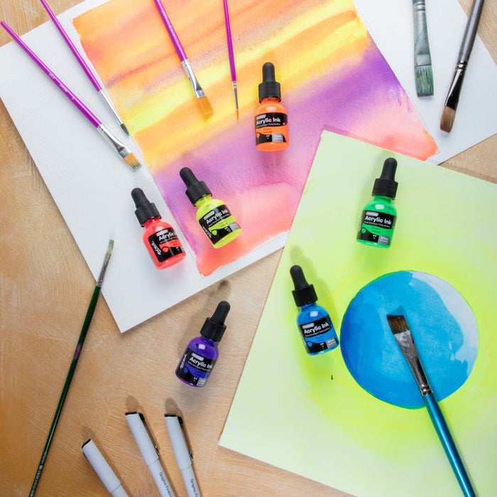 Fluoro Acrylic Ink Premium 6pc x 20ml