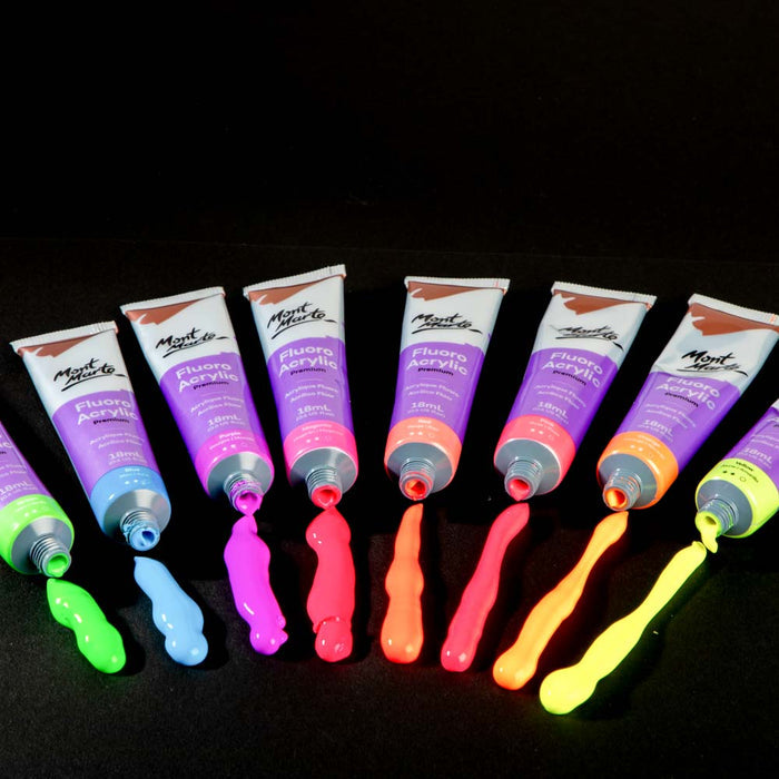 Fluoro Acrylic Paint Intro Set Premium 8pc x 18ml