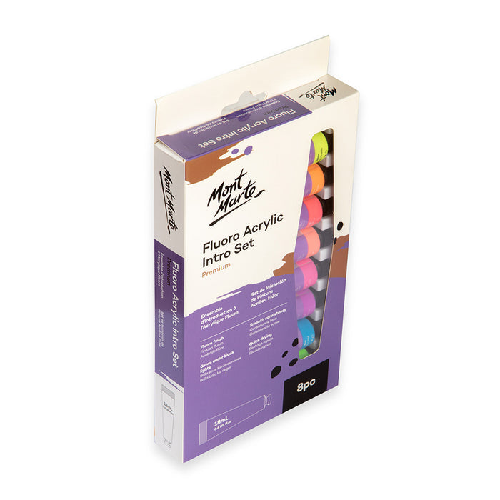 Fluoro Acrylic Paint Intro Set Premium 8pc x 18ml