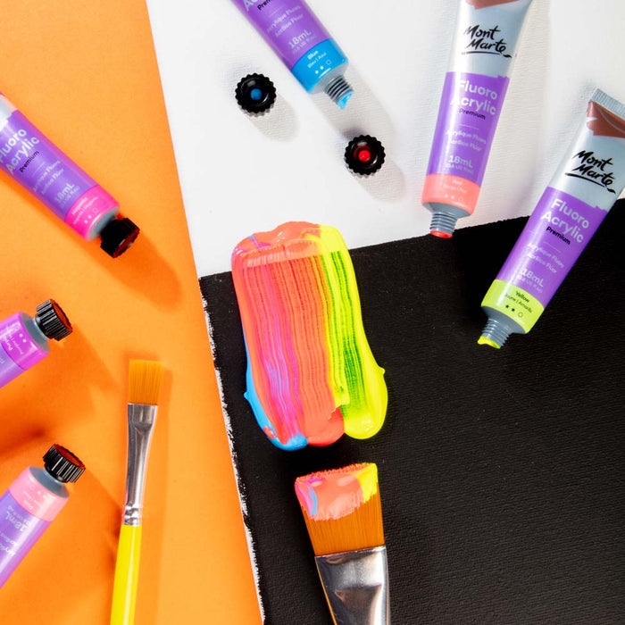 Fluoro Acrylic Paint Intro Set Premium 8pc x 18ml