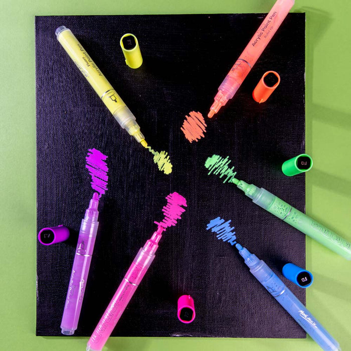 Fluoro Acrylic Paint Pens Signature 6pc