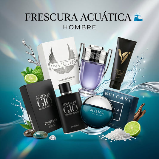 Frescura Acuática: Bvlgari Aqva + Acqua di Gio Profumo + Invictus