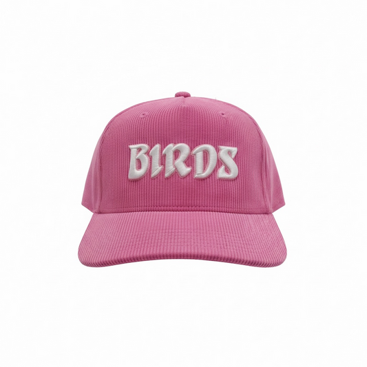 Fuschia Rose BIRDS Corduroy Hat