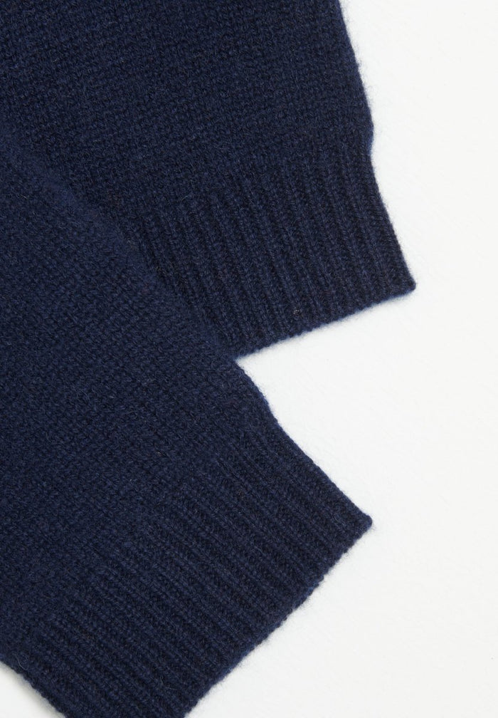 Gants en cachemire 4 fils bleu marine