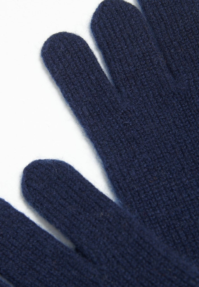 Gants en cachemire 4 fils bleu marine