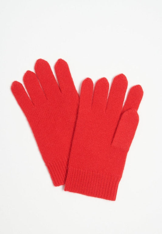 Gants en cachemire 4 fils rouge