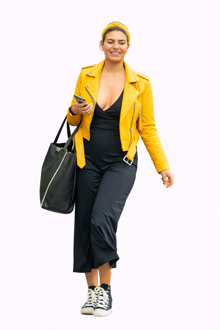 Genuine Leather Biker Jacket for Women