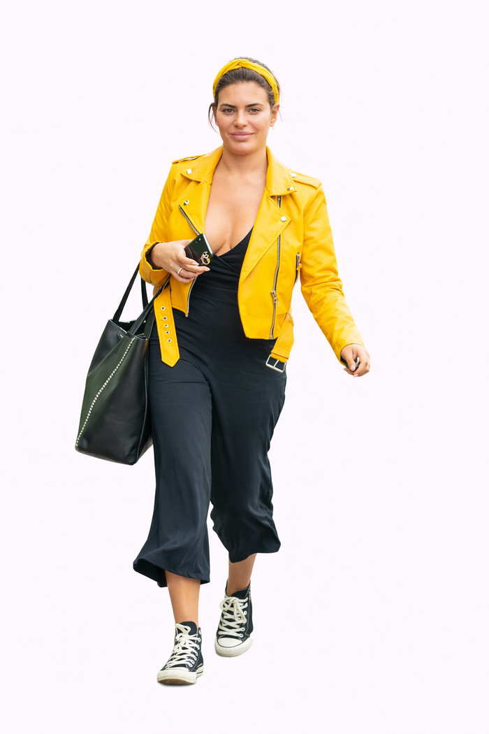 Genuine Leather Biker Jacket for Women