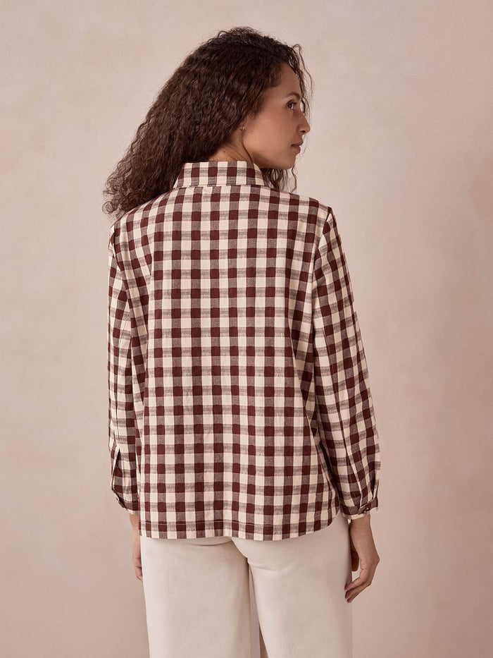 Gingham Button Through Shirt