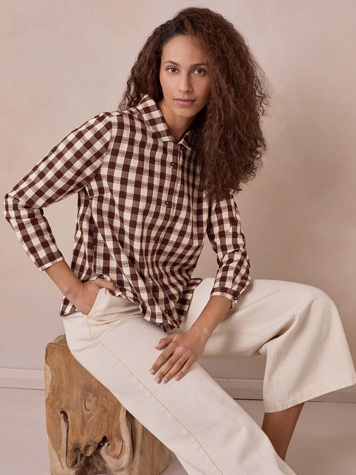 Gingham Button Through Shirt