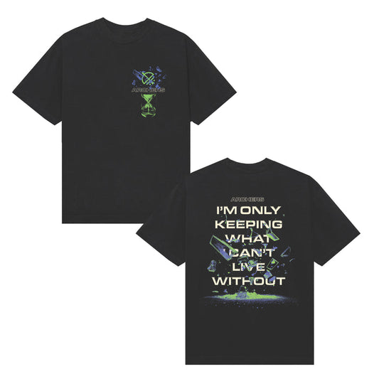 archers Glass - Black T-Shirt front and back