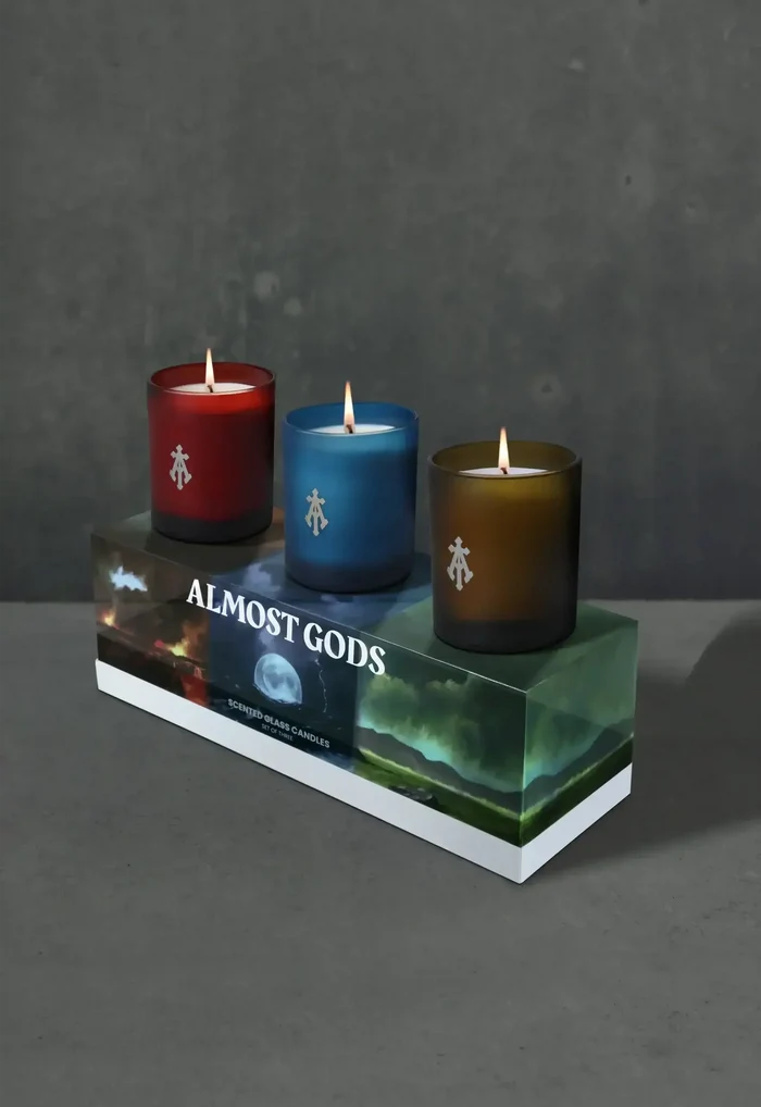 Glass Candles - Set of 3