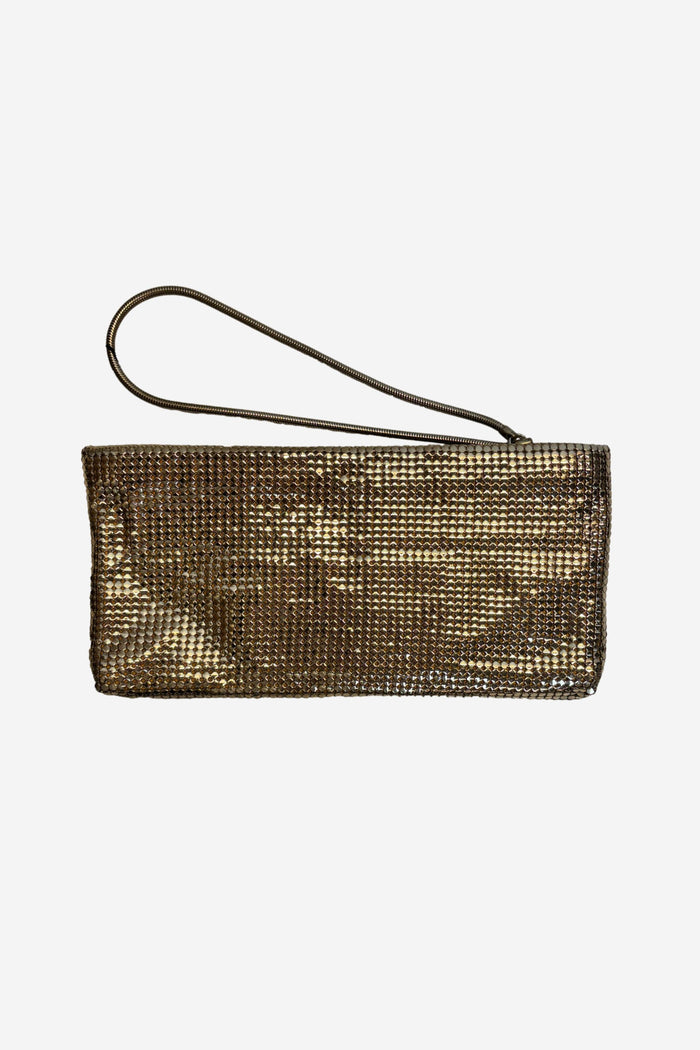 Glomesh Small Rectangle Gold Clutch Purse image 0