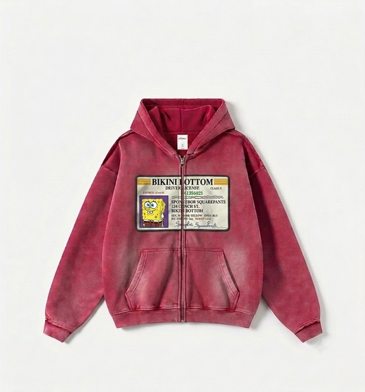Graphic Zip Up Hoodie