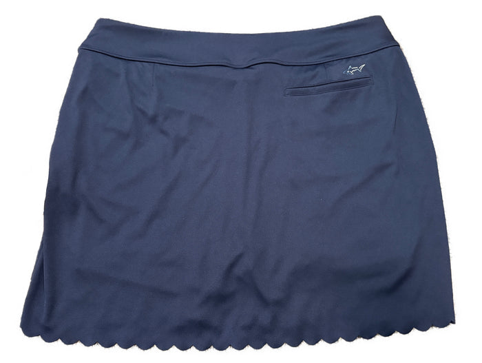 Greg Norman Navy Layered Scalloped Golf Skort Size L MSP$79