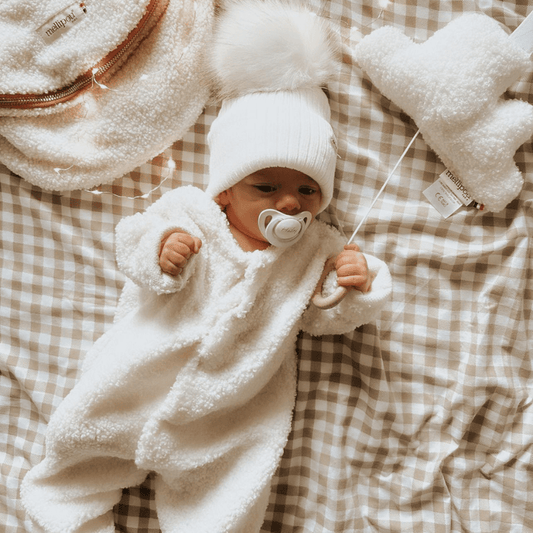 Grenouillère moumoute ecrue - Donna pyjama bébé MELLIPOU