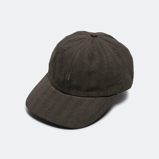 Herringbone 6-Panel Cap x UP THERE - Beech Green