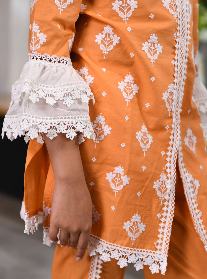 Hope Supima Cotton Orange Kurta Set