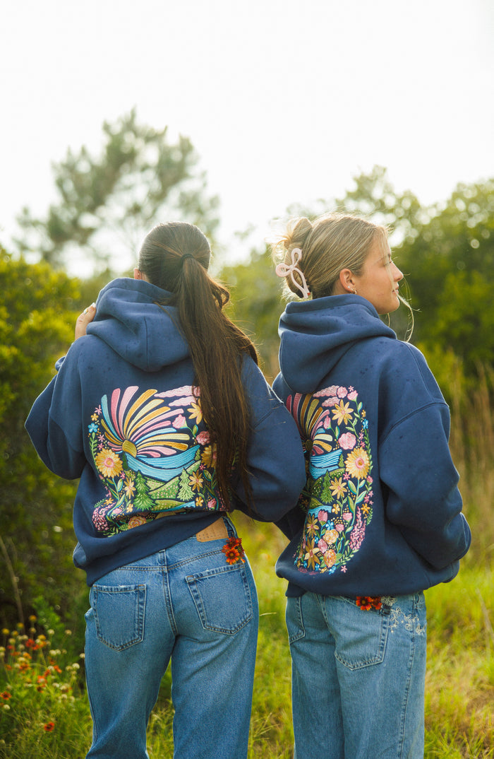 "In Bloom" Hoodie - Navy
