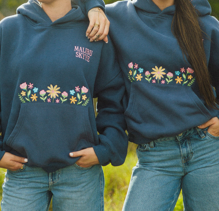 "In Bloom" Hoodie - Navy