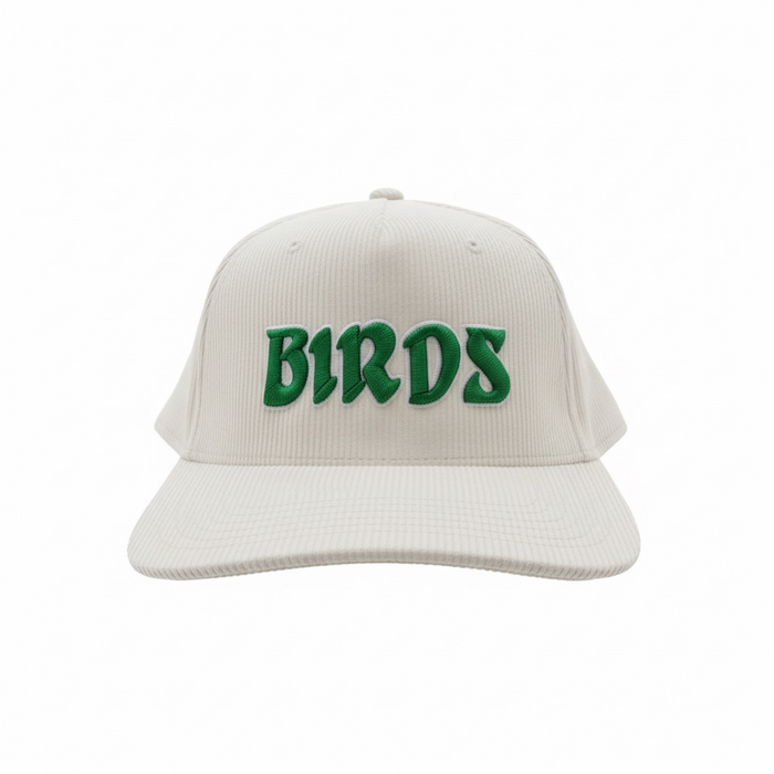 Ivory BIRDS Corduroy Hat