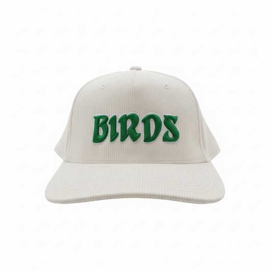 Ivory BIRDS Corduroy Hat