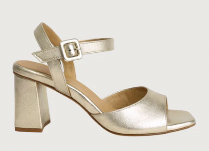 Jane Galland VALERIE Gold Leather Sandals