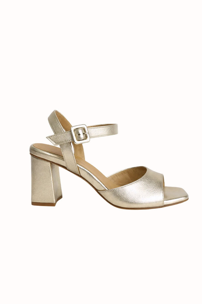 Jane Galland VALERIE Gold Leather Sandals