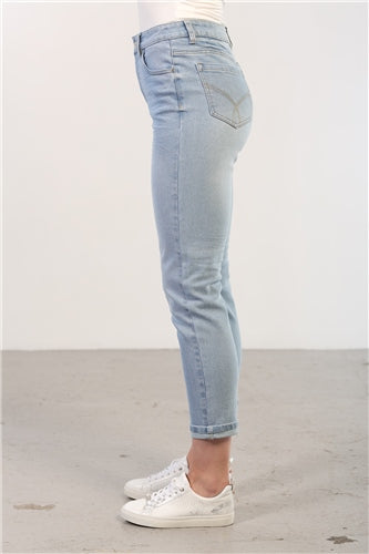 KEILE MOM JEANS REGULAR LEG (LIGHT BLUE)