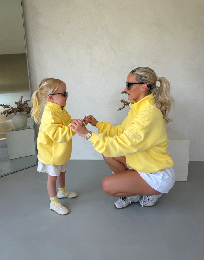 Kids Snap Collar Sierra Sweatshirt in Lemon Sorbet