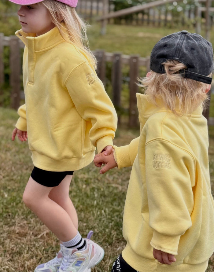 Kids Snap Collar Sierra Sweatshirt in Lemon Sorbet
