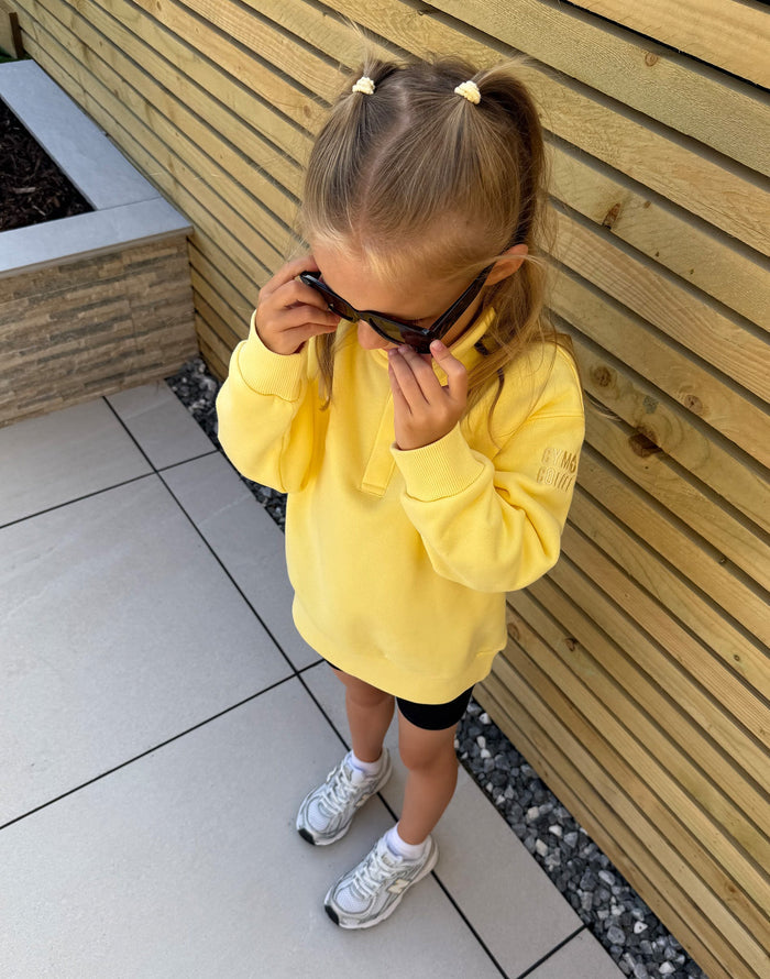 Kids Snap Collar Sierra Sweatshirt in Lemon Sorbet