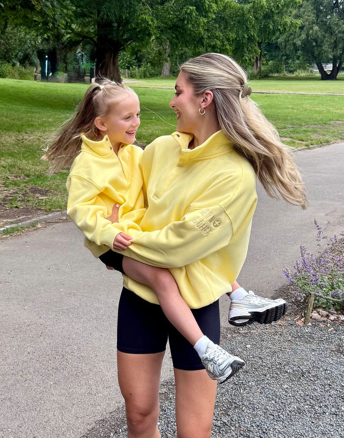 Kids Snap Collar Sierra Sweatshirt in Lemon Sorbet