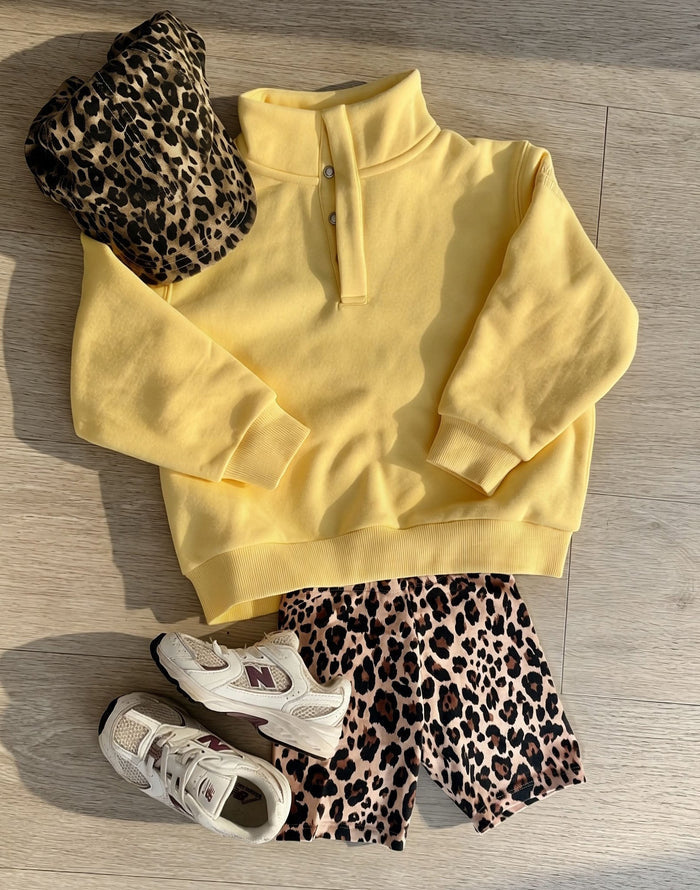 Kids Snap Collar Sierra Sweatshirt in Lemon Sorbet
