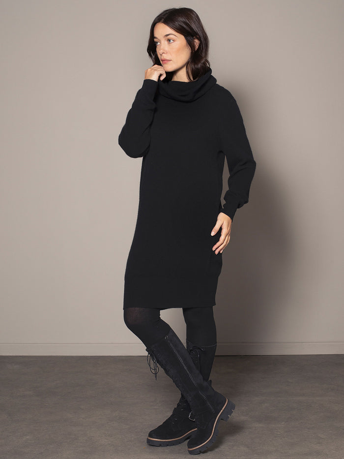 Lambswool Slouch Cowl Neck Dress