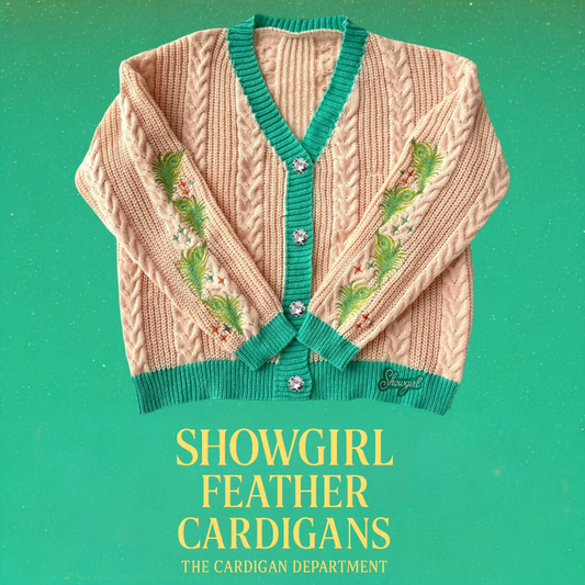 LIMITED EDITION: Teal Feather Showgirl Cardigan
