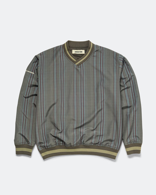 Lined V-Neck Pullover Windbreaker - Multi