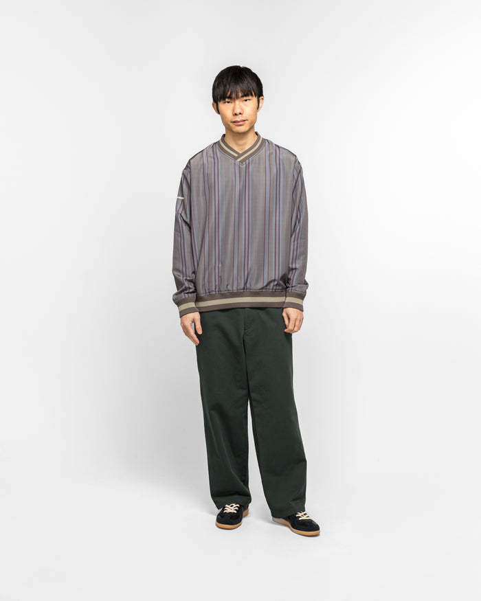 Lined V-Neck Pullover Windbreaker - Multi