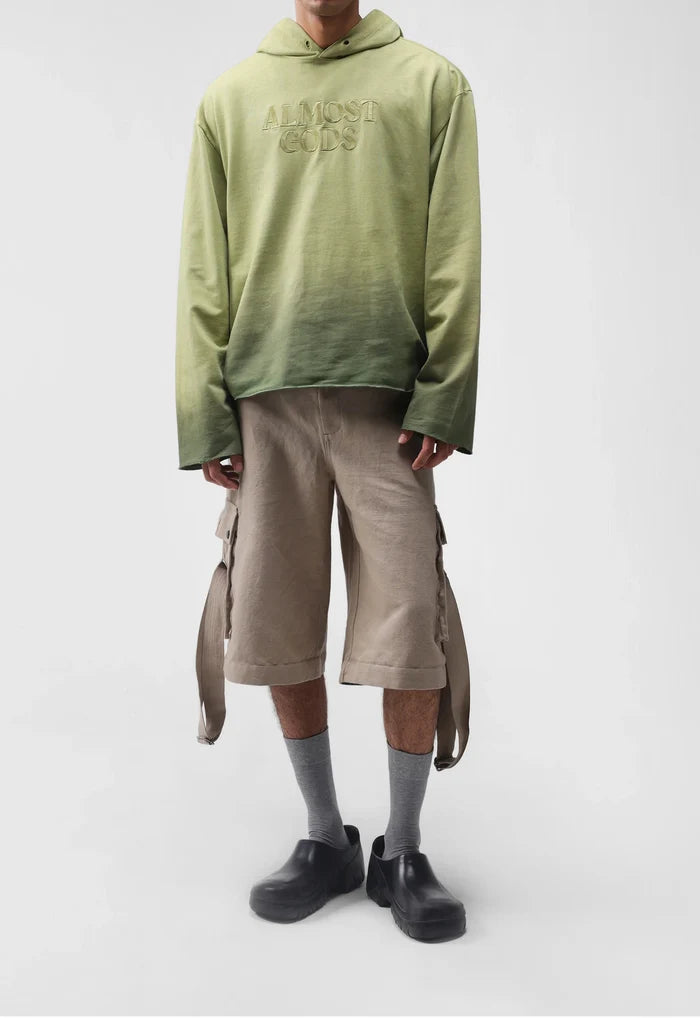 Logo Dip-Dye Oversized Jersey Hoodie