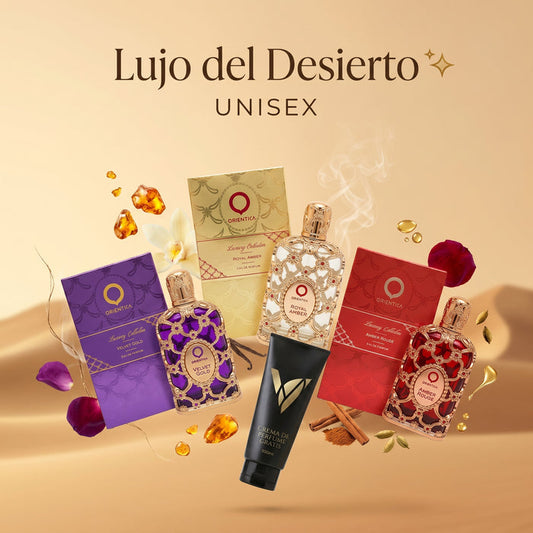 Lujo del Desierto: Amber Rouge + Royal Amber + Velvet Gold Orientica